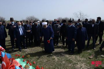 CMO chairman and heads of religious confessions visited Alley of Martyrs in Agdam
