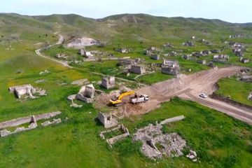 Construction of Khudafarin-Gubadli-Lachin automobile road launched - PHOTO