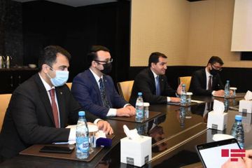 Bilateral meeting being held between Hikmat Hajiyev and Fahrettin Altun - PHOTO