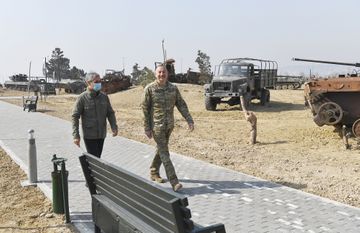 President Ilham Aliyev attended opening of Military Trophy Park in Baku - UPDATED