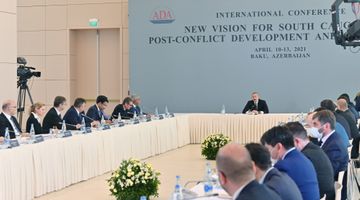 Azerbaijani President  attended a conference at the ADA entitled "New vision for South Caucasus: Post-conflict development and cooperation” - UPDATED