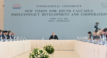 Azerbaijani President  attended a conference at the ADA entitled "New vision for South Caucasus: Post-conflict development and cooperation” - UPDATED
