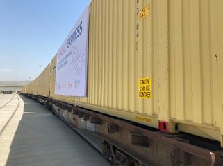 First container train within the TURKUAZ project arrives in Baku