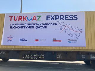 First container train within the TURKUAZ project arrives in Baku