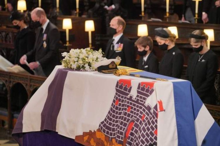 Queen Elizabeth stands alone as her 'strength' Philip is laid to rest