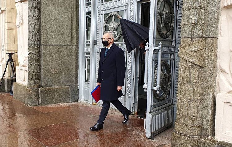 Polish ambassador leaves Russian Foreign Ministry without making comments to reporters