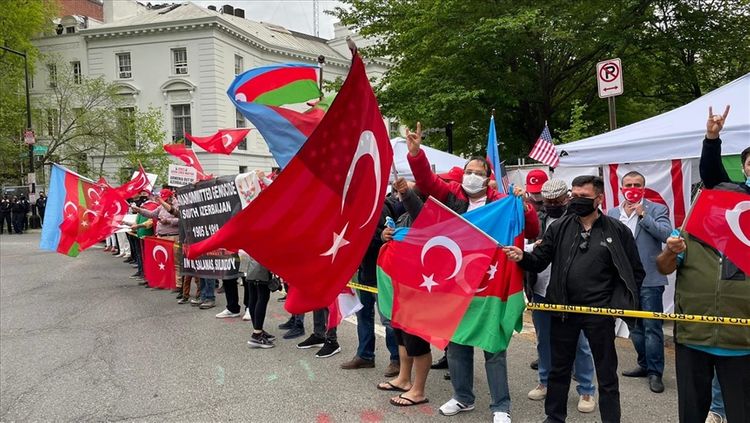 Turks in US capital protest Biden's 'genocide' remarks - VIDEO
