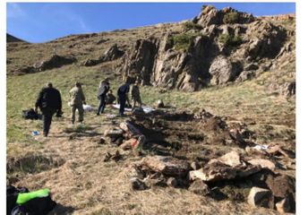 Remains of bodies of 12 persons, killed by Armenians during occupation of Kalbajar, detected