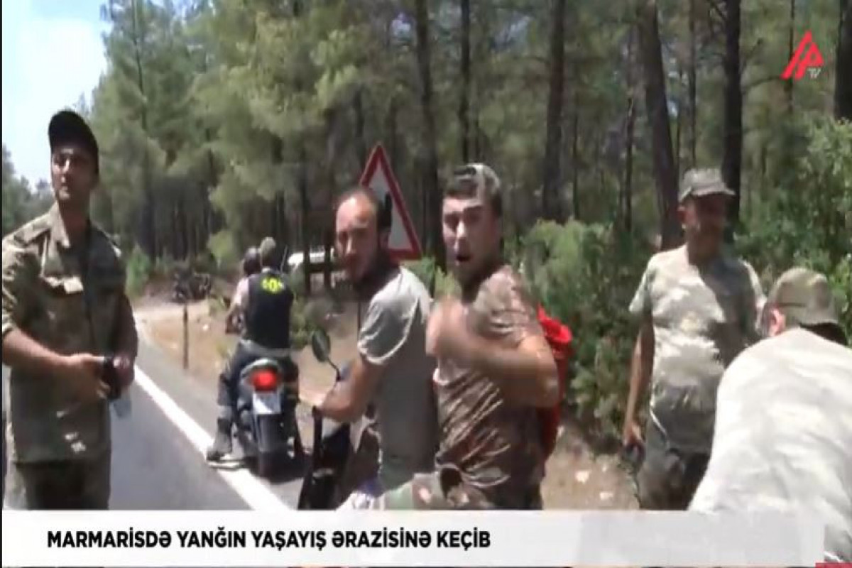 Fire flames spread to residential area in Marmaris, Turkey