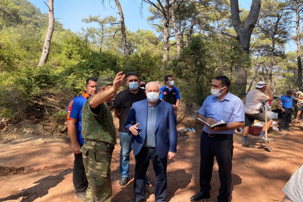 Azerbaijan MES's firefighters continue extinguishing wildfires in Turkey