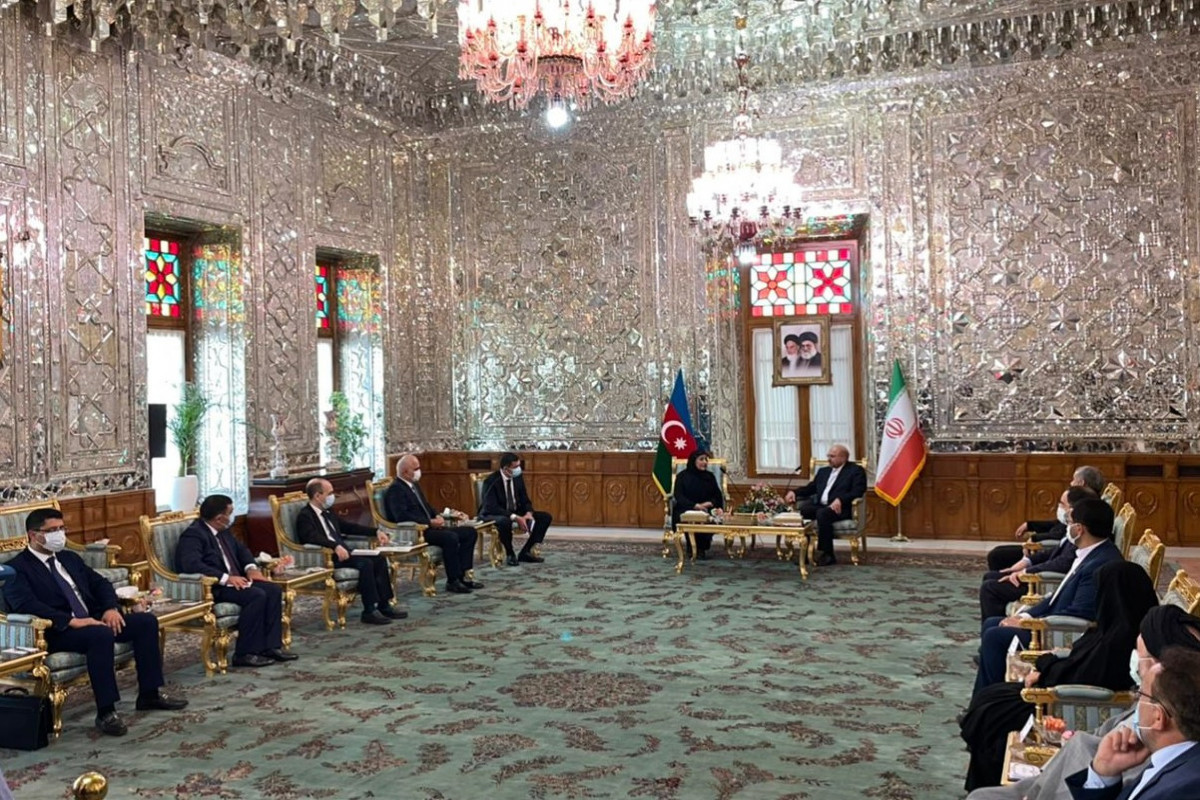 Milli Majlis Chair Sahiba Gafarova Meets Iranian Parliament Chair