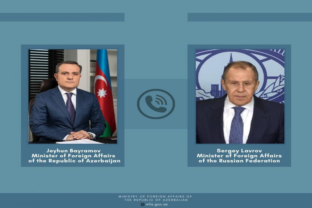 Jeyhun Bayramov and Sergey Lavrov