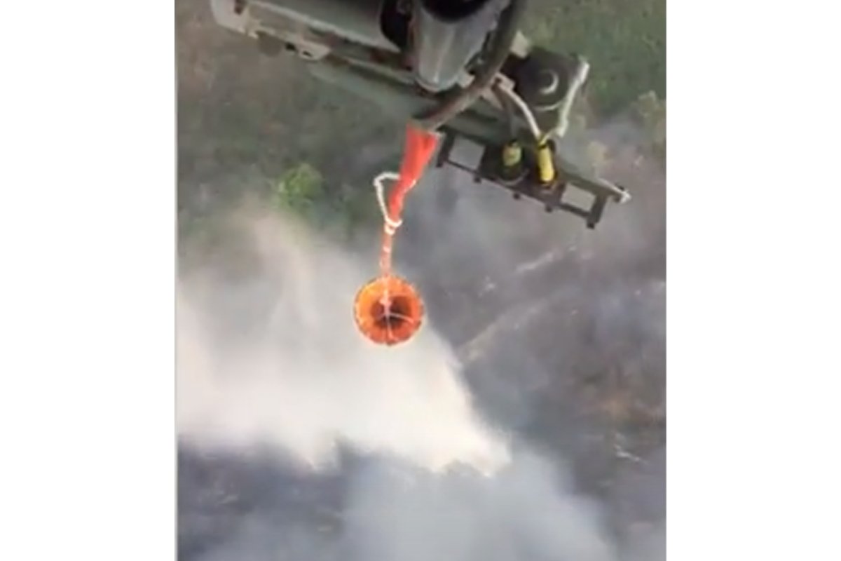 fire in mountainous area in Gabala