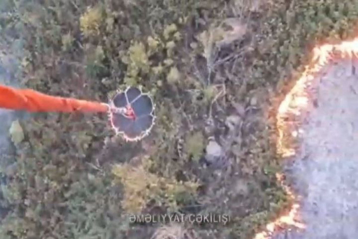 A fire broke out in a mountainous area with complex relief in Gabala