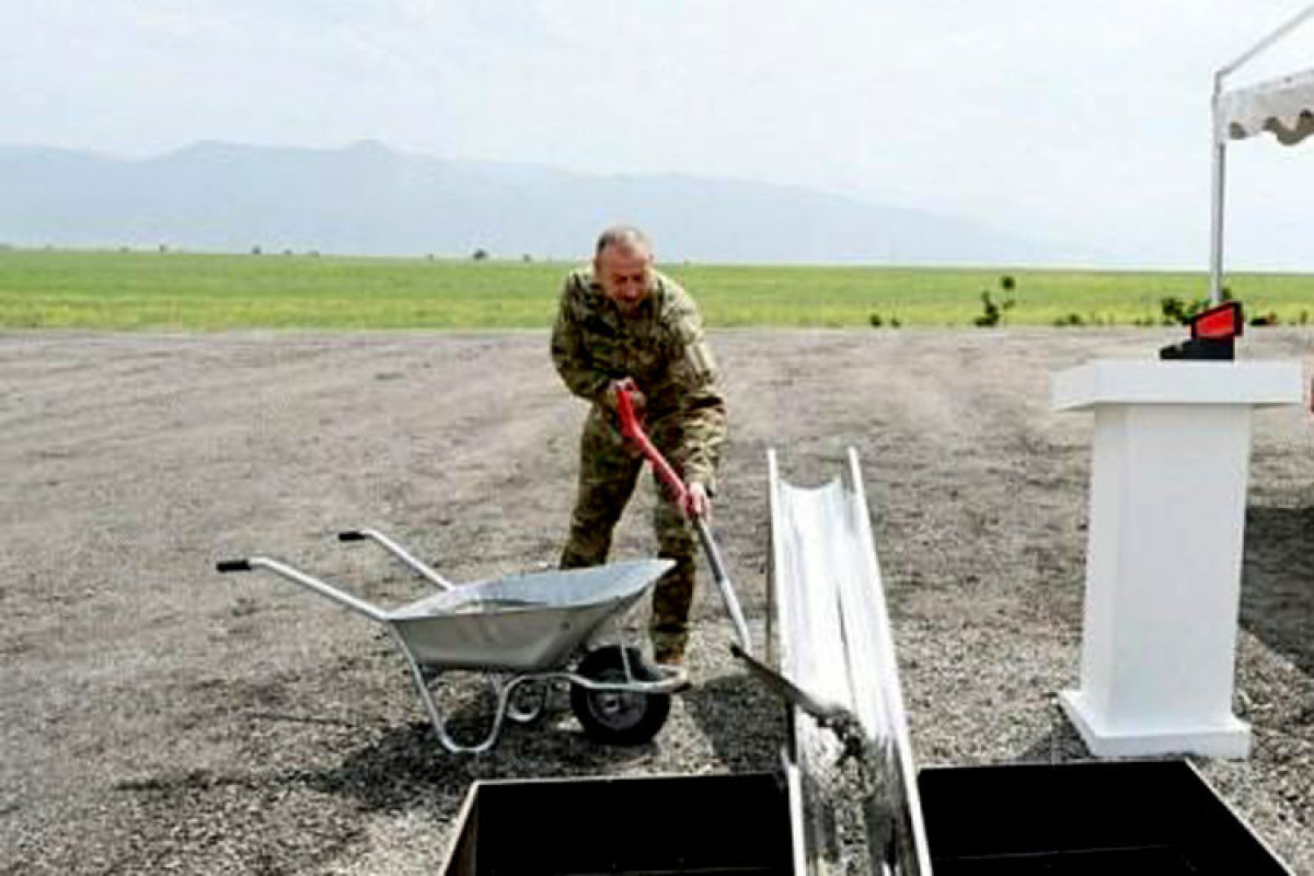 Azerbaijan's President laid the foundation of Lachin International Airport