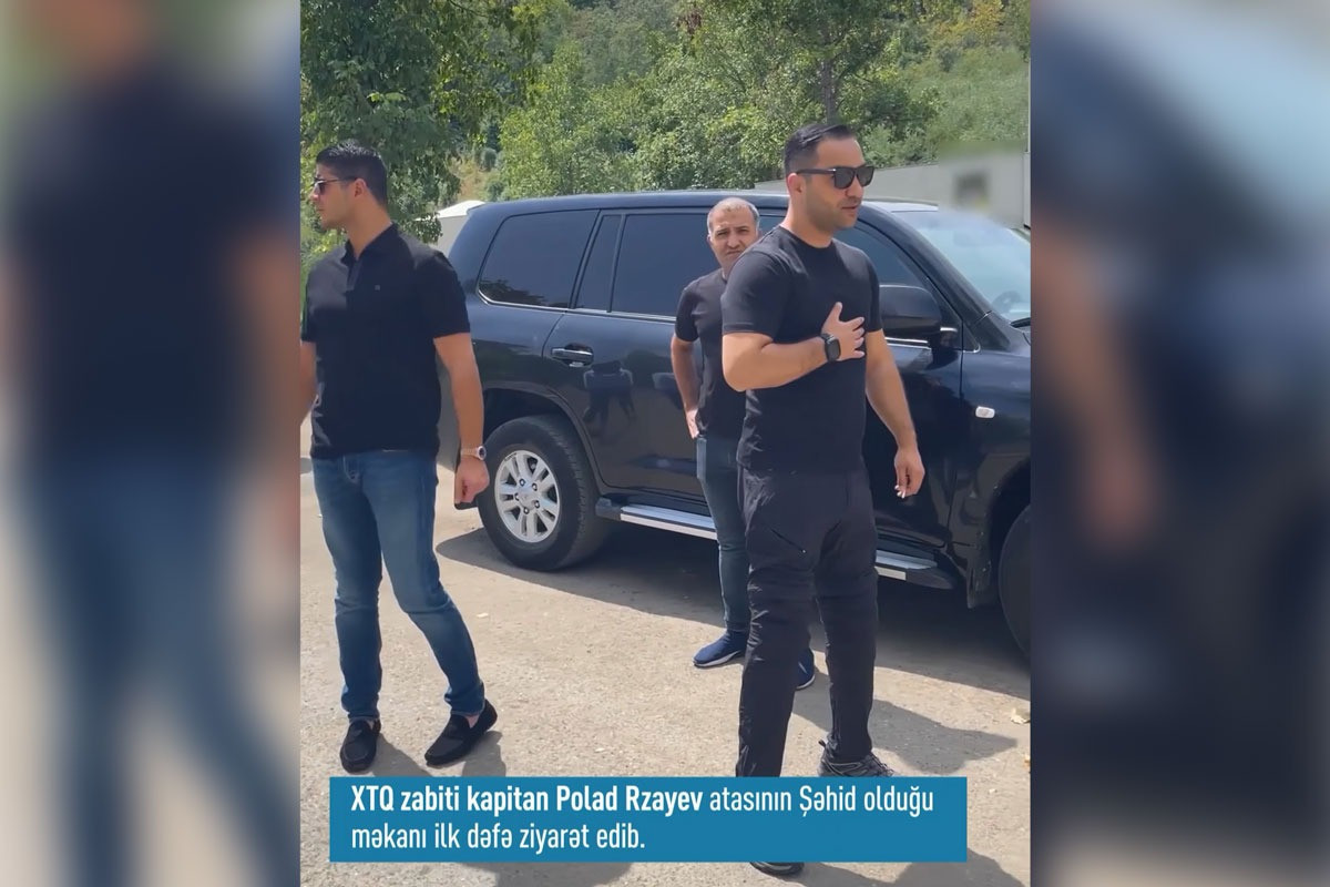Special forces officer, veteran Polad Rzayev visited the place for the first time in Shusha where his father Tofig Oguz martyred -VIDEO 