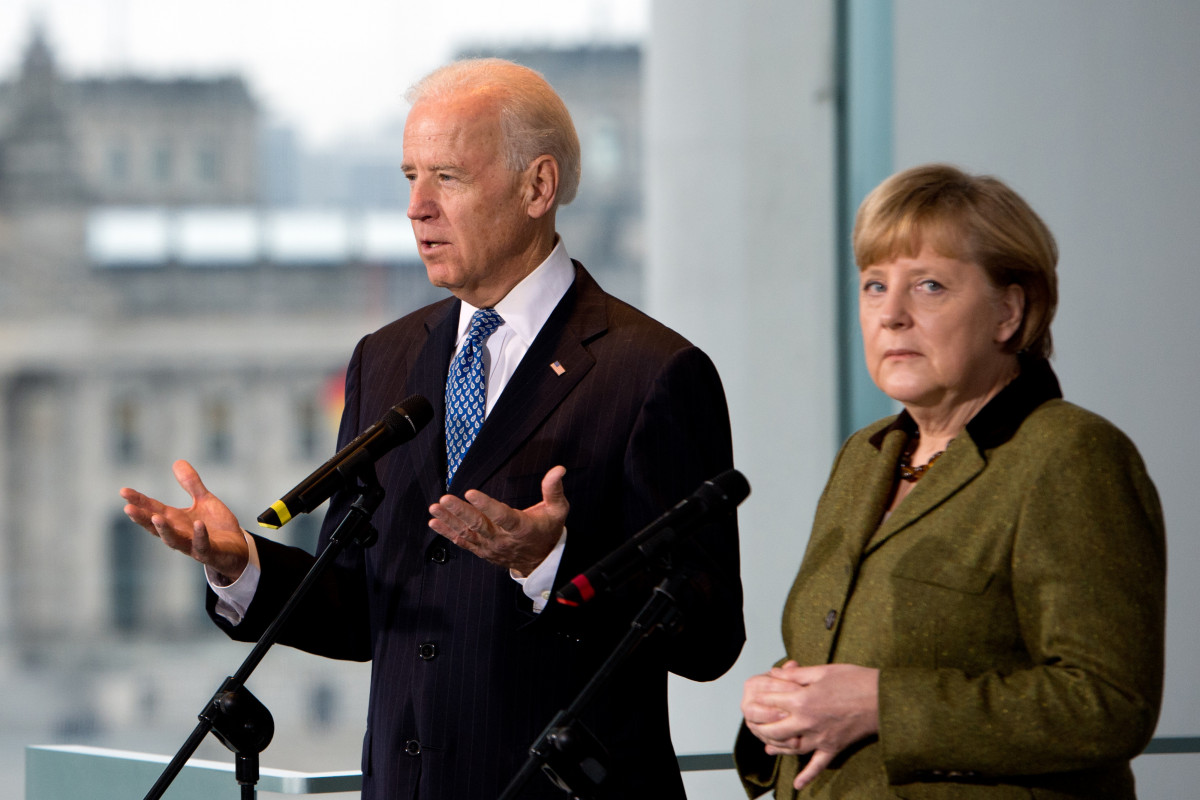 German Chancellor Angela Merkel and US President Joe Biden