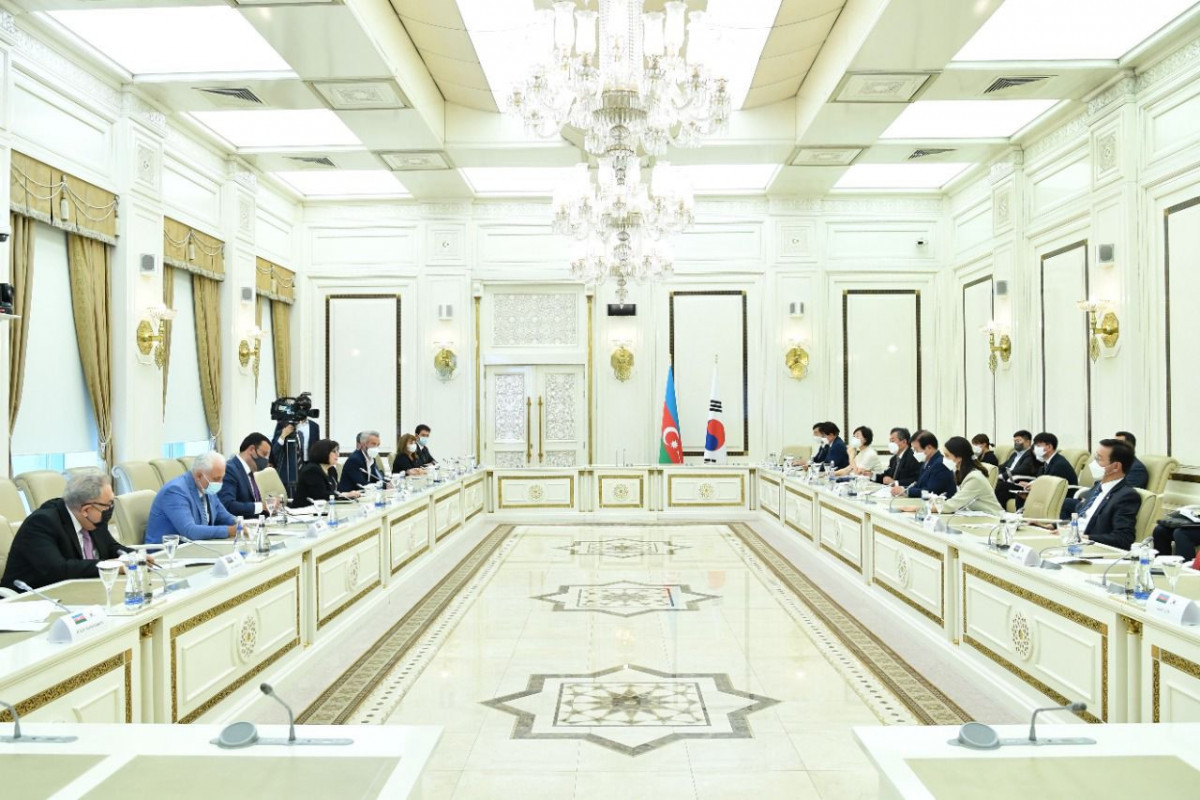Milli Majlis Chair Sahiba Gafarova Meets Chair of National Assembly of Republic of Korea
