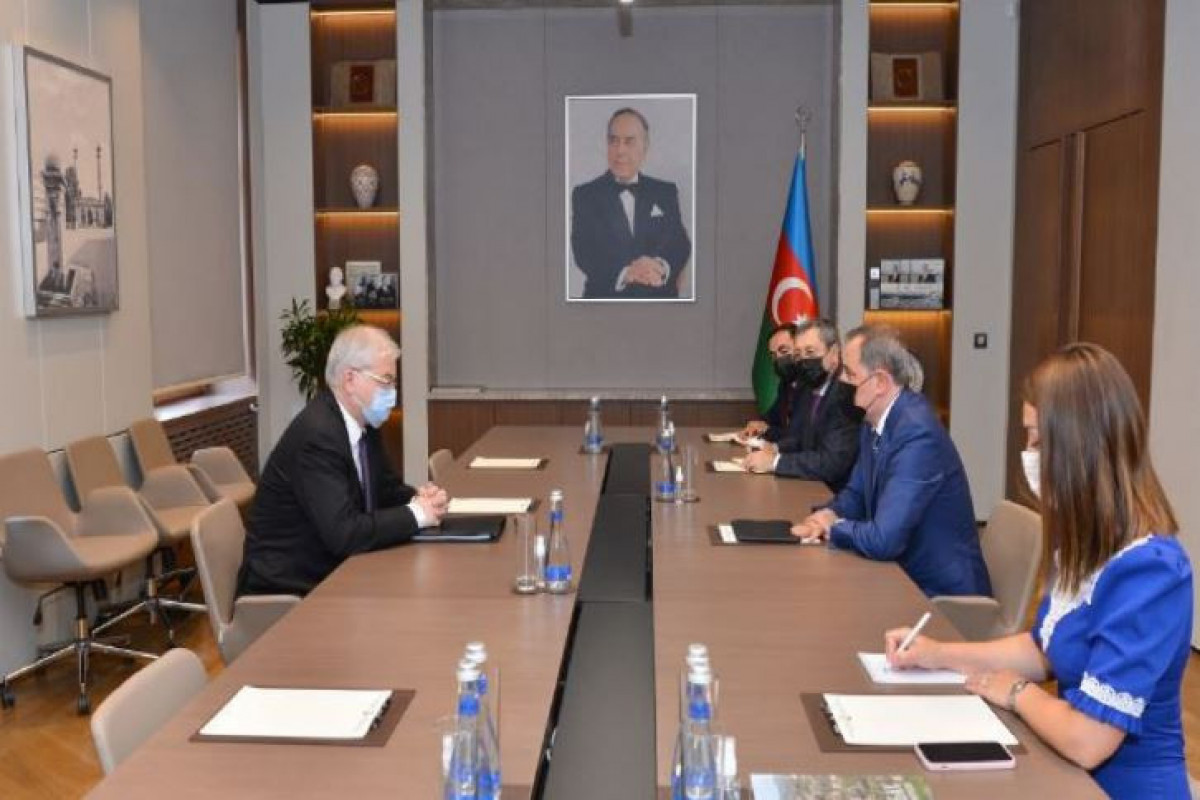Azerbaijan's Minister of Foreign Affairs Jeyhun Bayramov received the new co-chair of the OSCE Minsk Group from the Russian Federation Igor Khovayev