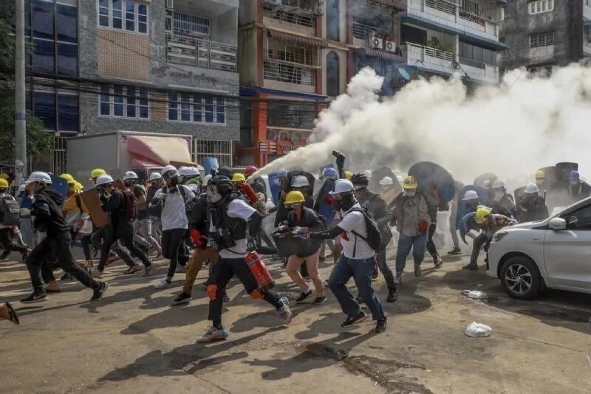 Myanmar security forces ram car into protest in Yangon, deaths feared