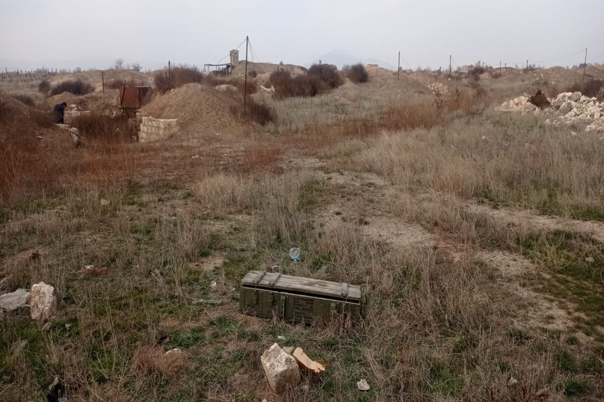 Ammunition found in positions in Agdam left by Armenians