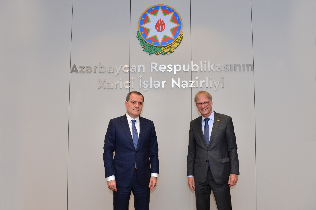 Azerbaijani FM Jeyhun Bayramov, Wolfgang Manig, Ambassador of the Federal Republic of Germany to the Republic of Azerbaijan
