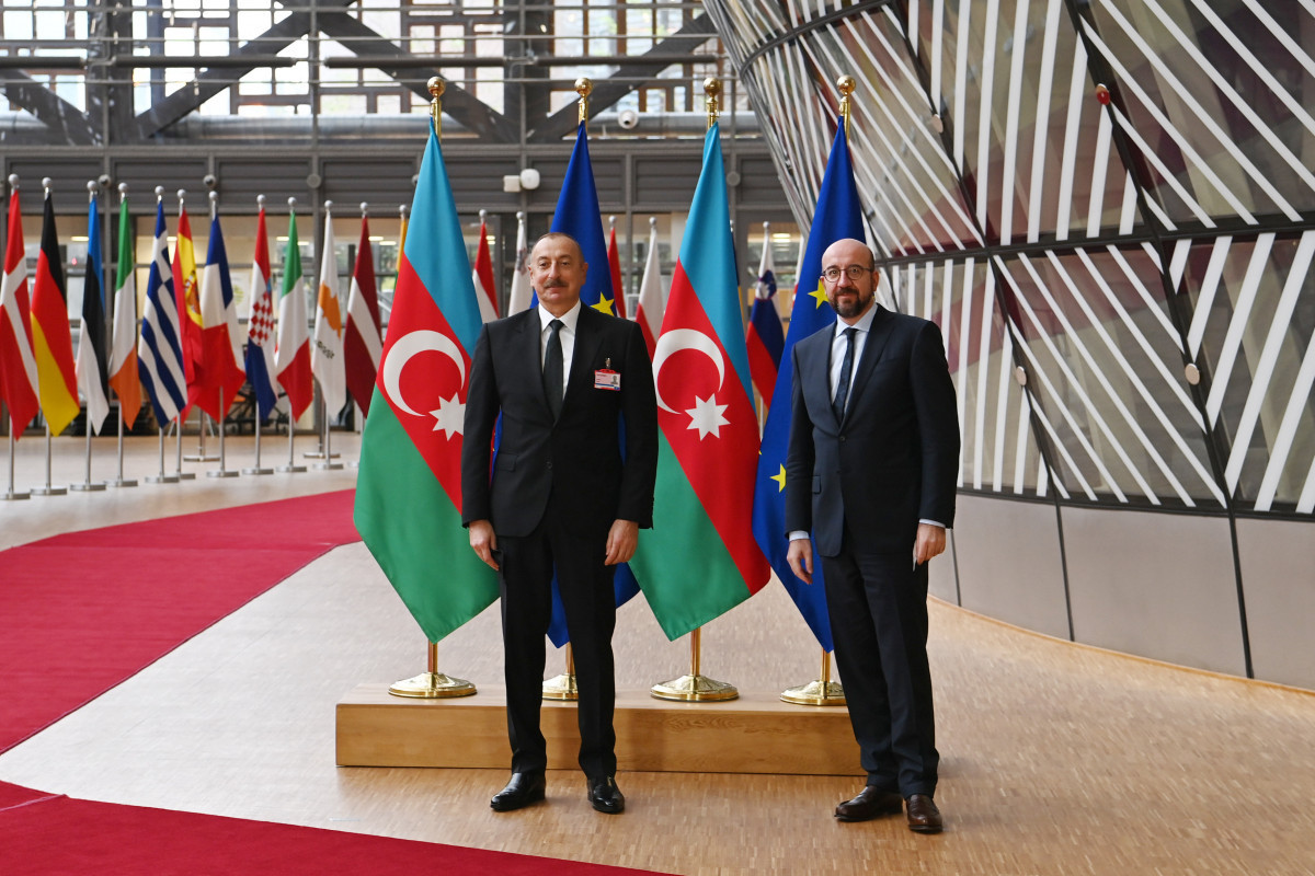 President Ilham Aliyev, President of the European Council meet in Brussel