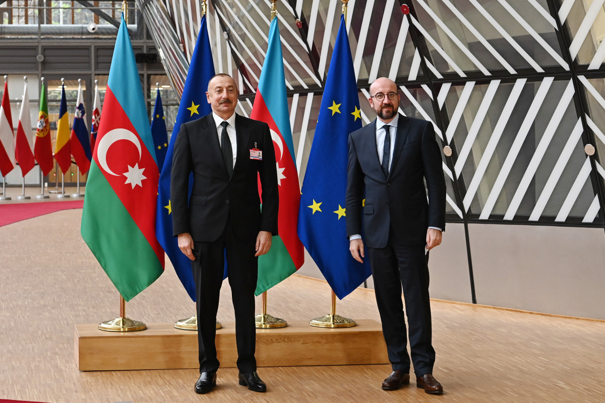 President Ilham Aliyev, President of the European Council meet in Brussel