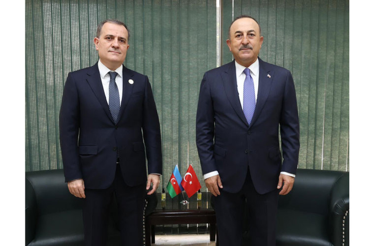 Minister of Foreign Affairs of the Republic of Azerbaijan Jeyhun Bayramov and the Minister of Foreign Affairs of the Republic of Turkey Mevlut Cavusoglu