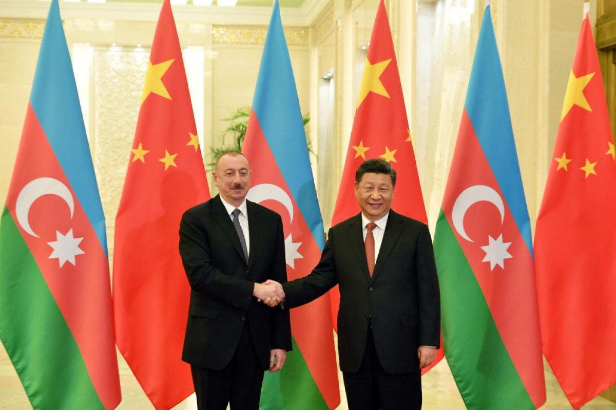 Ilham Aliyev and Xi Jinping