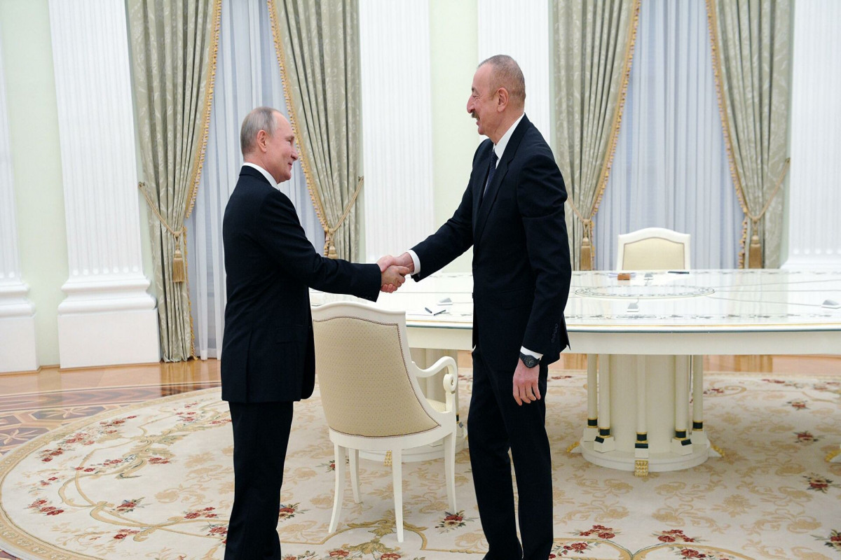 President of the Russian Federation Vladimir Putin and President of Azerbaijan Ilham Aliyev
