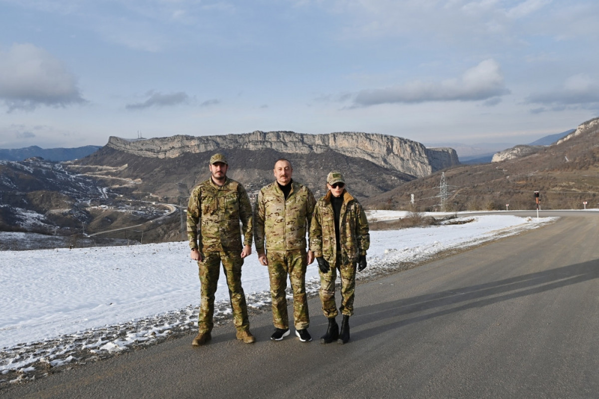 President Ilham Aliyev, First Lady Mehriban Aliyeva and family members visited Shusha city
