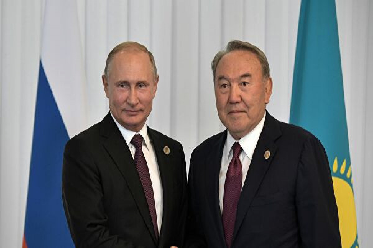 Vladimir Putin and Nursultan Nazarbayev