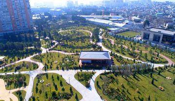 President Ilham Aliyev and Mehriban Aliyeva attend opening of newly laid forest park in Yasamal district