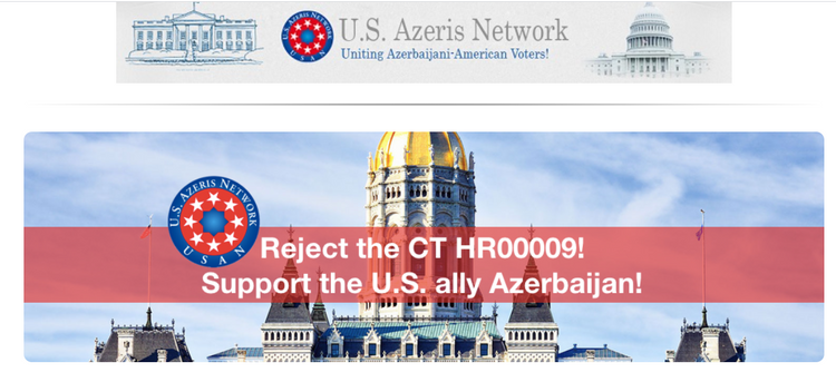 Letter campaign launched in US regarding bill justifying the Armenian lies