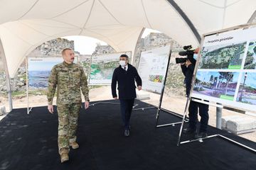 President Ilham Aliyev and first lady Mehriban Aliyeva visited Fuzuli, Zangilan, Lachin and Jabrayil districts - PHOTO - UPDATED