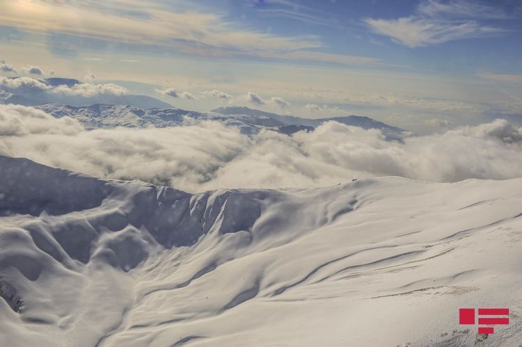 Avalanche recorded on Khinalig road in Azerbaijan