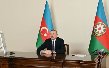 President Ilham Aliyev received in a video format co-chair of Nizami Ganjavi International Center  - UPDATED