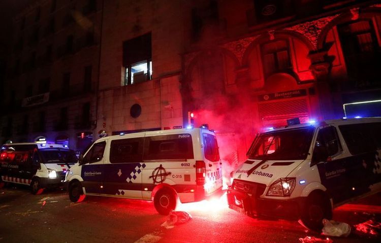 Ten arrested in Barcelona as protests over jailed rapper turn violent