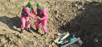 ANAMA found 216 pieces unexploded ordnance in territories along frontline - PHOTO