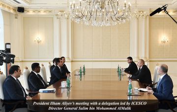 President Ilham Aliyev received delegation led by ICESCO Director General  - UPDATED