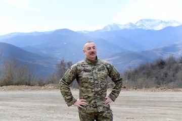 President Ilham Aliyev laid foundation stone for Fuzuli-Shusha highway and Fuzuli airport in Fuzuli district, visited the city of Shusha - PHOTO
