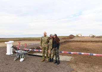 President Ilham Aliyev laid foundation stone for Fuzuli-Shusha highway and Fuzuli airport in Fuzuli district, visited the city of Shusha - PHOTO