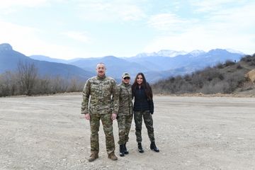 President Ilham Aliyev laid foundation stone for Fuzuli-Shusha highway and Fuzuli airport in Fuzuli district, visited the city of Shusha - PHOTO