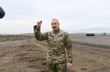 President Ilham Aliyev laid foundation stone for Fuzuli-Shusha highway and Fuzuli airport in Fuzuli district, visited the city of Shusha - PHOTO