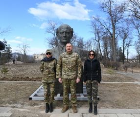 President Ilham Aliyev laid foundation stone for Fuzuli-Shusha highway and Fuzuli airport in Fuzuli district, visited the city of Shusha - PHOTO