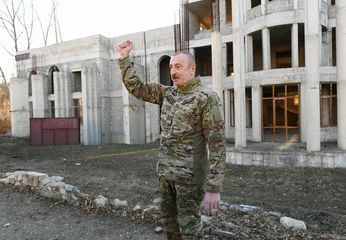 President Ilham Aliyev laid foundation stone for Fuzuli-Shusha highway and Fuzuli airport in Fuzuli district, visited the city of Shusha - PHOTO