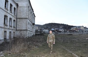 President Ilham Aliyev laid foundation stone for Fuzuli-Shusha highway and Fuzuli airport in Fuzuli district, visited the city of Shusha - PHOTO