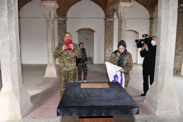 Azerbaijani President presents Holy Quran to Saatli mosque in Shusha