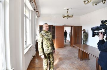 Azerbaijani President Ilham Aliyev and family members visit Executive Power building, Natavan spring, Bulbul's house museum in Shusha